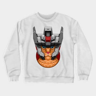 Feline mecha: Gundam Helmet Edition Crewneck Sweatshirt